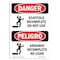 Signmission Safety Sign, OSHA Danger, 10" Height, Scaffold Incomplete Do Not Use Bilingual Spanish OS-DS-D-710-VS-1571 - alternate 1